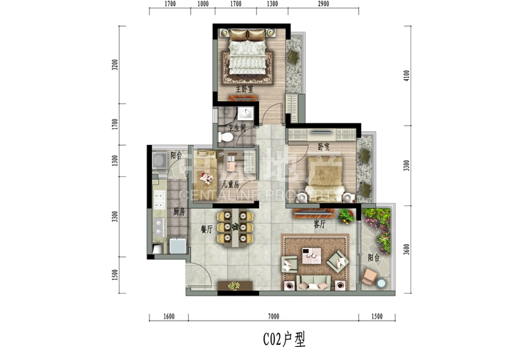 新房 松茂柏景湾 户型图